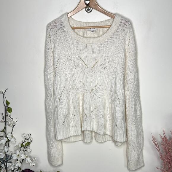 MADEWELL Charley Pullover Sweater Ivory Cream Alpaca {X13} - Picture 4 of 8